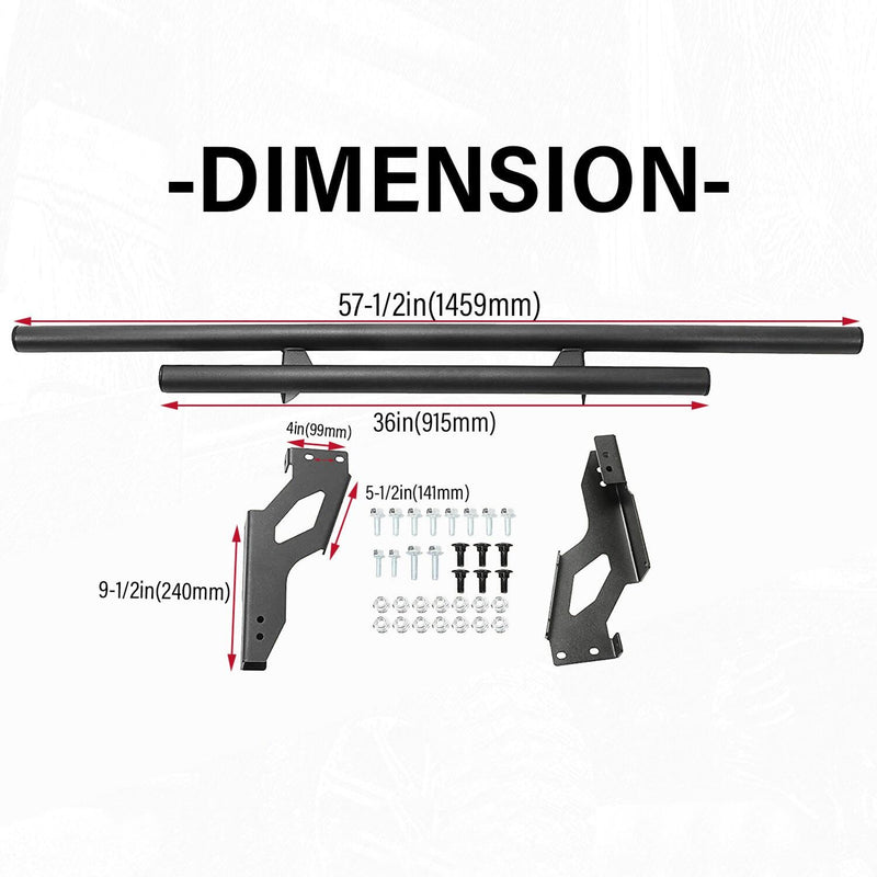 DURAFORCE Rear Bumper for 2018-2024 Polaris Ranger XP 1000 Crew XP 1000 North Star Edition