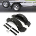 DURAFORCE Glossy Black 2 SINGLE AXLE TRAILER FENDERS FOR 13" WHEELS TIRES SKIRT BOAT PAIR