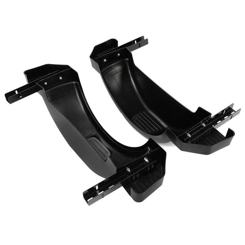 DURAFORCE Glossy Black 2 SINGLE AXLE TRAILER FENDERS FOR 13" WHEELS TIRES SKIRT BOAT PAIR