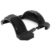 DURAFORCE Glossy Black 2 SINGLE AXLE TRAILER FENDERS FOR 13" WHEELS TIRES SKIRT BOAT PAIR