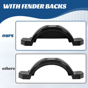 DURAFORCE Glossy Black 2 SINGLE AXLE TRAILER FENDERS FOR 13" WHEELS TIRES SKIRT BOAT PAIR