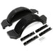 DURAFORCE Glossy Black 2 SINGLE AXLE TRAILER FENDERS FOR 13" WHEELS TIRES SKIRT BOAT PAIR