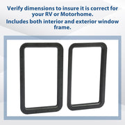 DURAFORCE Travel Trailer RV Camper Black Entrance Door Window Interior & Exterior Frame