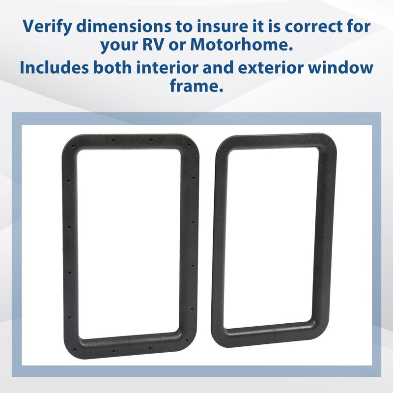 DURAFORCE Travel Trailer RV Camper Black Entrance Door Window Interior & Exterior Frame