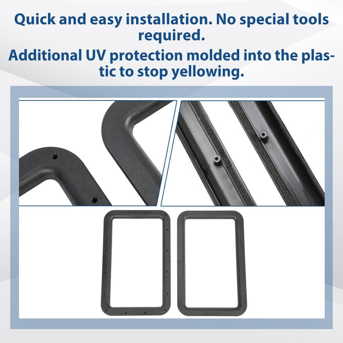 DURAFORCE Travel Trailer RV Camper Black Entrance Door Window Interior & Exterior Frame