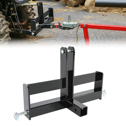 DURAFORCE 3 Point 2" Receiver Hitch Drawbar W/Suitcase Weight Bracket For CAT 1 Tractors
