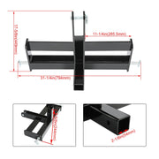 DURAFORCE 3 Point 2" Receiver Hitch Drawbar W/Suitcase Weight Bracket For CAT 1 Tractors
