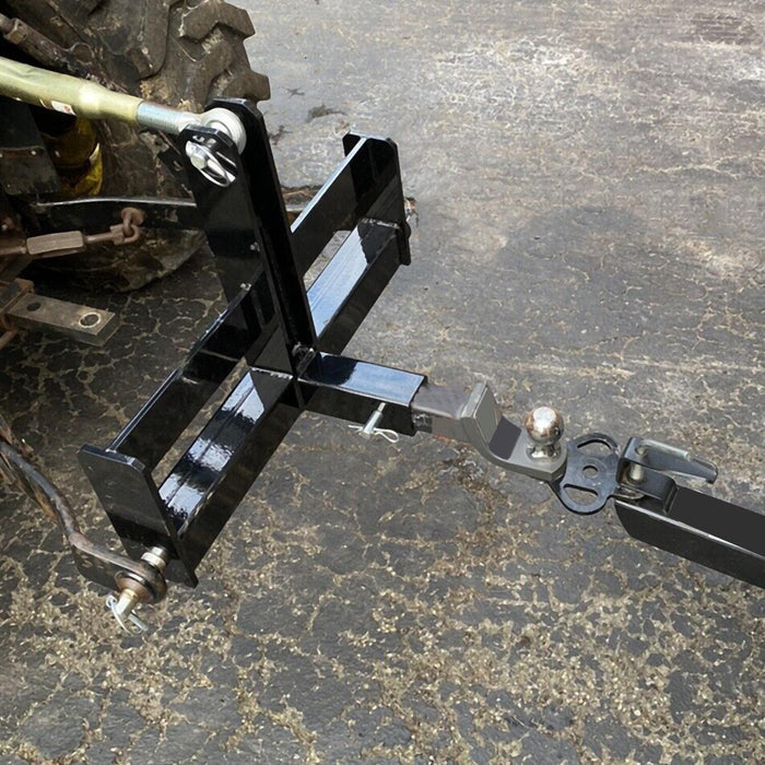 DURAFORCE 3 Point 2" Receiver Hitch Drawbar W/Suitcase Weight Bracket For CAT 1 Tractors