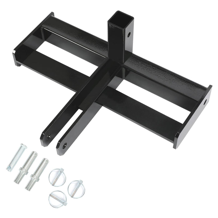 DURAFORCE 3 Point 2" Receiver Hitch Drawbar W/Suitcase Weight Bracket For CAT 1 Tractors