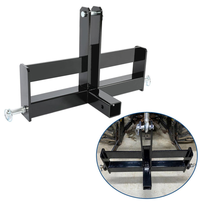 DURAFORCE 3 Point 2" Receiver Hitch Drawbar W/Suitcase Weight Bracket For CAT 1 Tractors