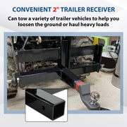 DURAFORCE 3 Point 2" Receiver Hitch Drawbar W/Suitcase Weight Bracket For CAT 1 Tractors