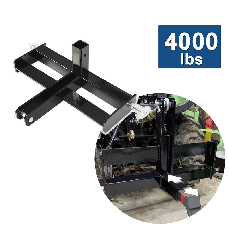 DURAFORCE 3 Point 2" Receiver Hitch Drawbar W/Suitcase Weight Bracket For CAT 1 Tractors