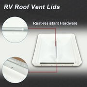 DURAFORCE FOR RV Camper Cargo Motorhome Trailer Roof Vent Lid Cover Replacement 14" x 14"