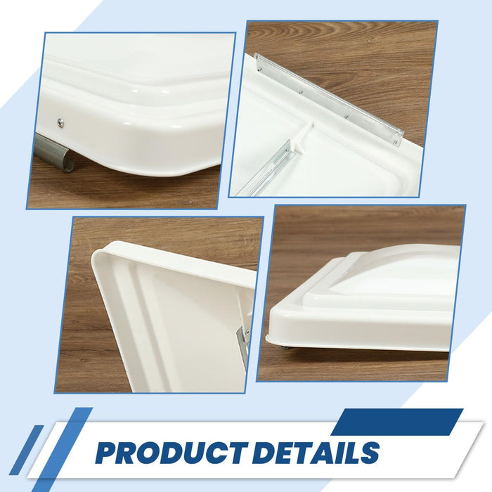 DURAFORCE 2Pack 14"X14" RV Replacement Roof Vent Cover White Camper (Trailer) Vent Cover