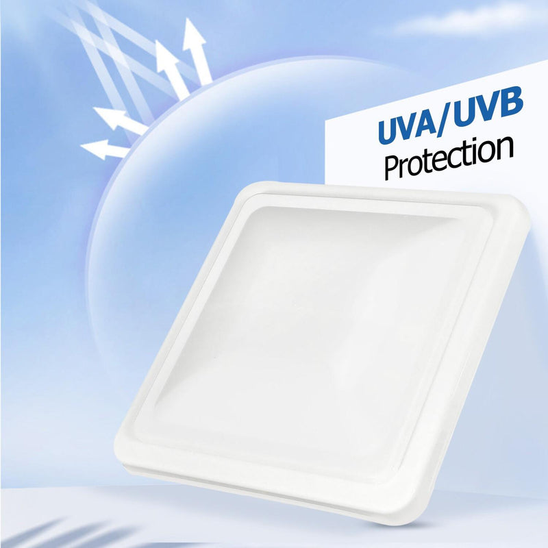 DURAFORCE 2Pack 14"X14" RV Replacement Roof Vent Cover White Camper (Trailer) Vent Cover