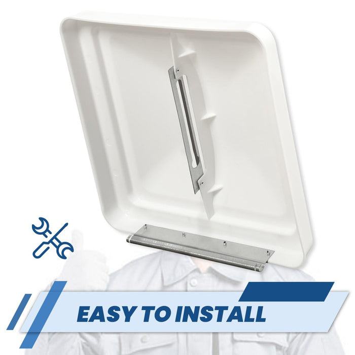 DURAFORCE 2Pack 14"X14" RV Replacement Roof Vent Cover White Camper (Trailer) Vent Cover