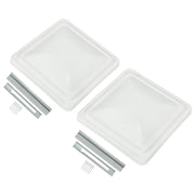 DURAFORCE 2Pack 14"X14" RV Replacement Roof Vent Cover White Camper (Trailer) Vent Cover