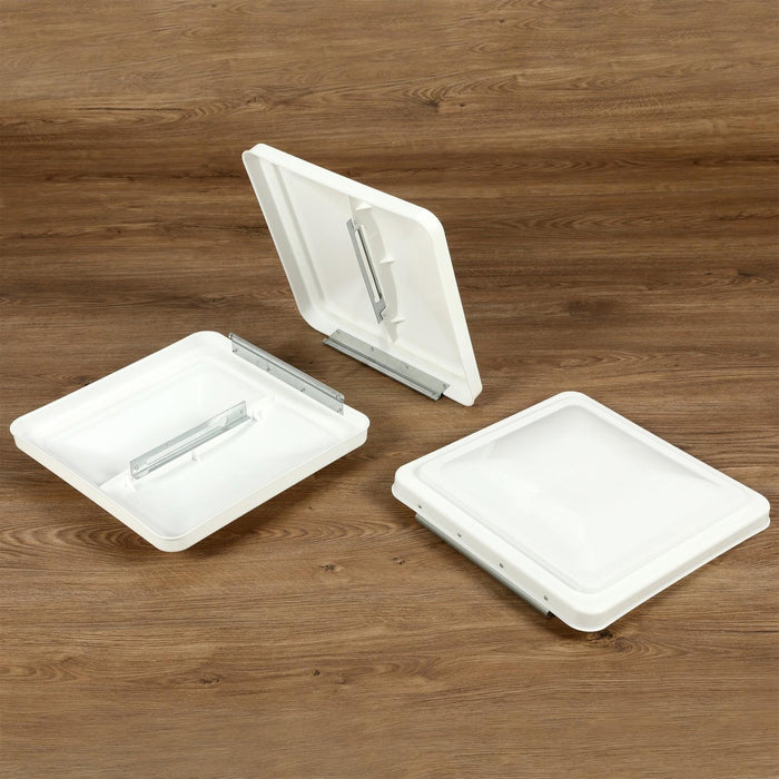DURAFORCE 3 Pack RV Roof Vent Cover Lid White For Camper Trailer Air Ventline 14" X14"