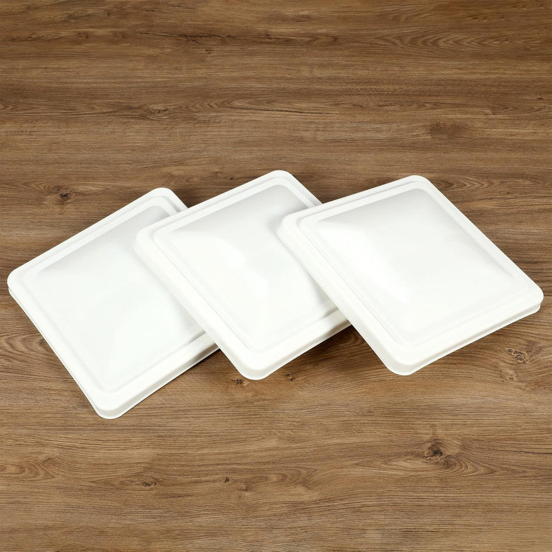 DURAFORCE 3 Pack RV Roof Vent Cover Lid White For Camper Trailer Air Ventline 14" X14"