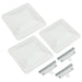 DURAFORCE 3 Pack RV Roof Vent Cover Lid White For Camper Trailer Air Ventline 14" X14"