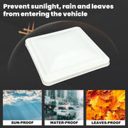 DURAFORCE 3 Pack RV Roof Vent Cover Lid White For Camper Trailer Air Ventline 14" X14"