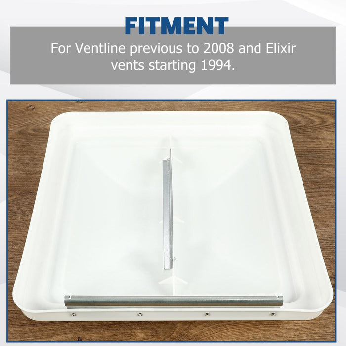 DURAFORCE 3 Pack RV Roof Vent Cover Lid White For Camper Trailer Air Ventline 14" X14"