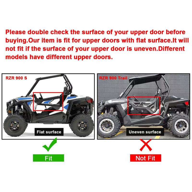 DURAFORCE Lower Door Panel Inserts Kit For 2014-2023 Polaris RZR 900 1000 XP S Turbo 2Door