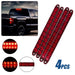 DURAFORCE 4X 16" 11 LED Red Truck Trailer Light Bar Stop Turn Tail Brake Light Strip Kit