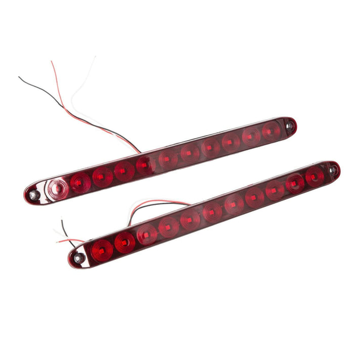 DURAFORCE 4X 16" 11 LED Red Truck Trailer Light Bar Stop Turn Tail Brake Light Strip Kit