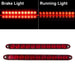 DURAFORCE 4X 16" 11 LED Red Truck Trailer Light Bar Stop Turn Tail Brake Light Strip Kit