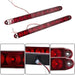 DURAFORCE 4X 16" 11 LED Red Truck Trailer Light Bar Stop Turn Tail Brake Light Strip Kit