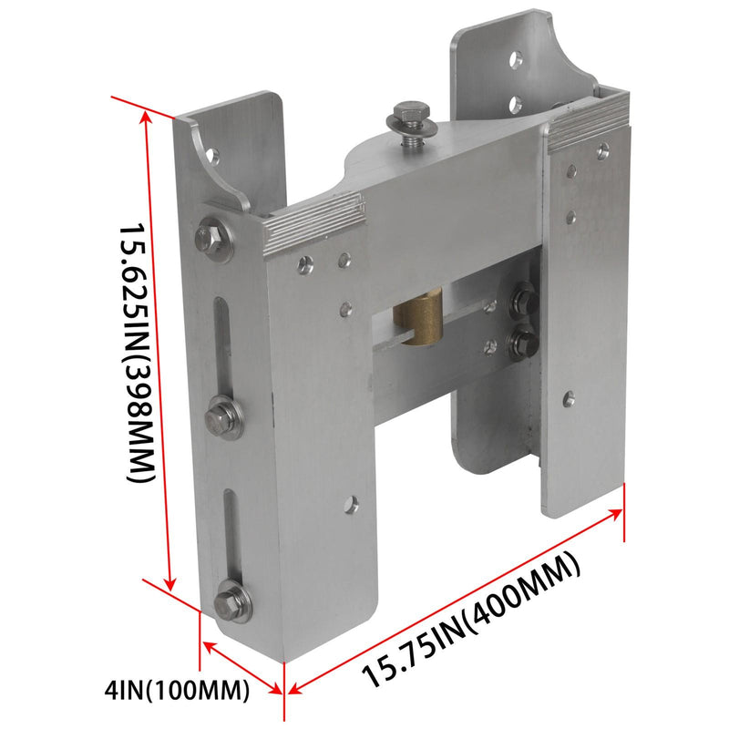 DURAFORCE Boat Adjustable 4'' Outboard Boat Aluminum Motor Jack Plate Tool Silver