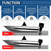 DURAFORCE Boat Adjustable 4'' Outboard Boat Aluminum Motor Jack Plate Tool Silver