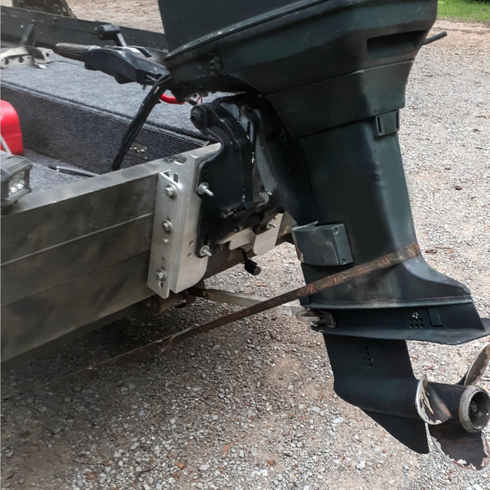 DURAFORCE Boat Adjustable 4'' Outboard Boat Aluminum Motor Jack Plate Tool Silver