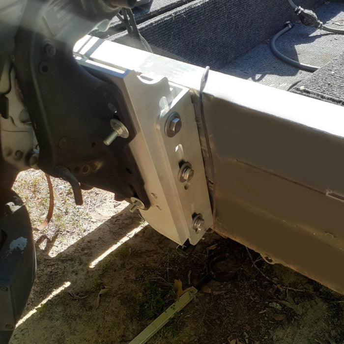 DURAFORCE Boat Adjustable 4'' Outboard Boat Aluminum Motor Jack Plate Tool Silver