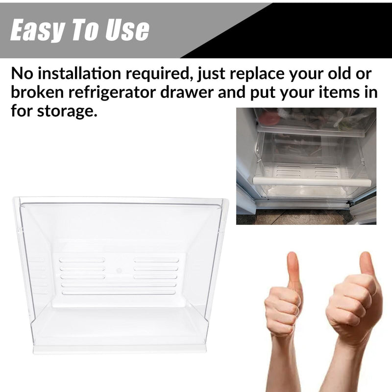 DURAFORCE Crisper Pan Bottom Drawer Replace For Whirlpool Refrigerator WP2188664 2188664
