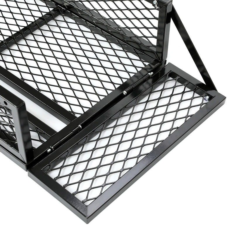 DURAFORCE Front For ATV Drop Cargo Basket Rack Storage Carrier Kit Universal Steel Black