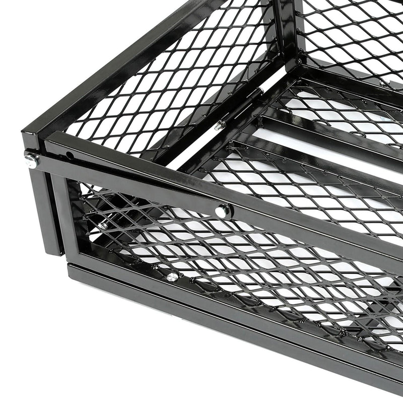 DURAFORCE Front For ATV Drop Cargo Basket Rack Storage Carrier Kit Universal Steel Black