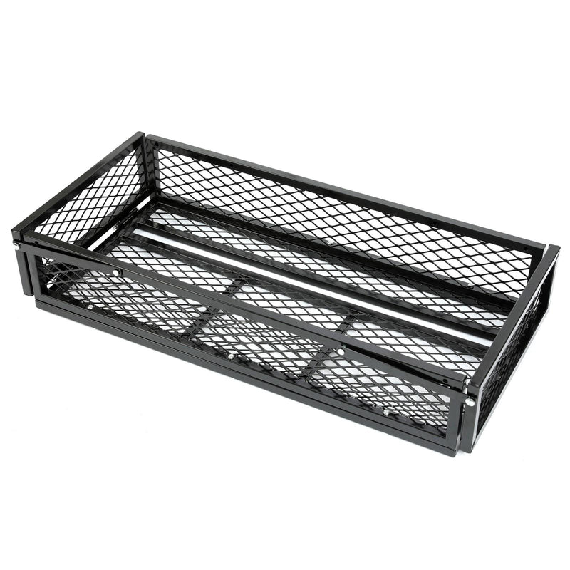 DURAFORCE Front For ATV Drop Cargo Basket Rack Storage Carrier Kit Universal Steel Black