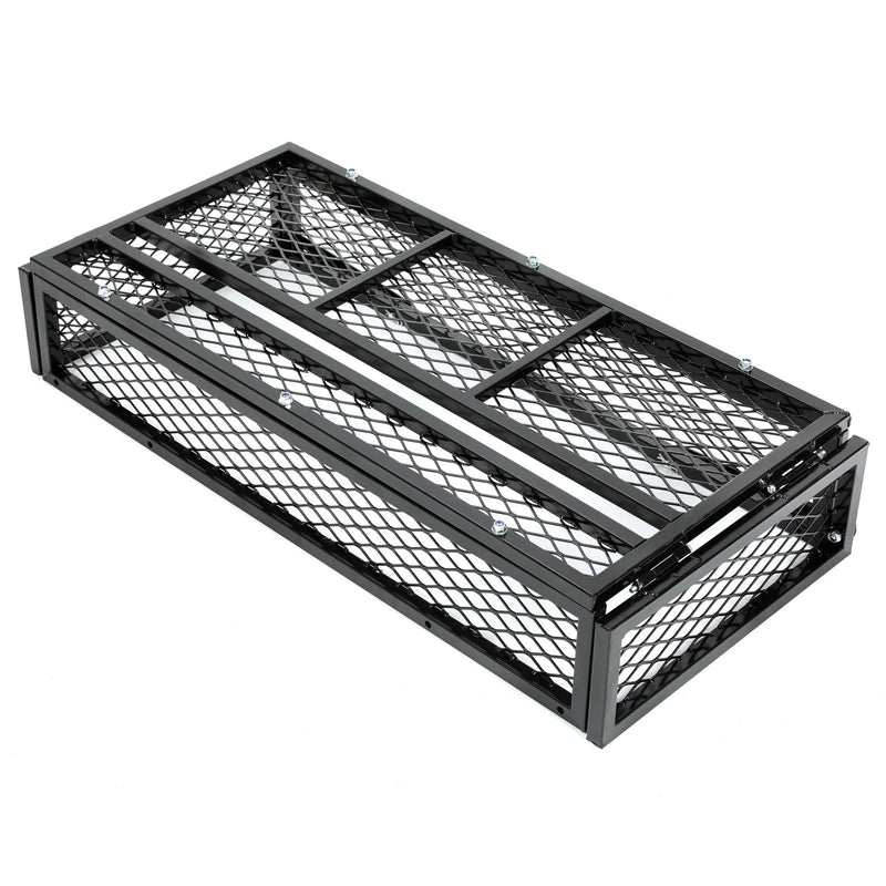 DURAFORCE Front For ATV Drop Cargo Basket Rack Storage Carrier Kit Universal Steel Black