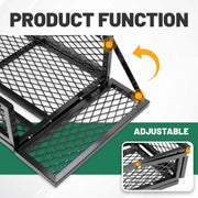 DURAFORCE Front For ATV Drop Cargo Basket Rack Storage Carrier Kit Universal Steel Black
