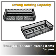 DURAFORCE Front For ATV Drop Cargo Basket Rack Storage Carrier Kit Universal Steel Black