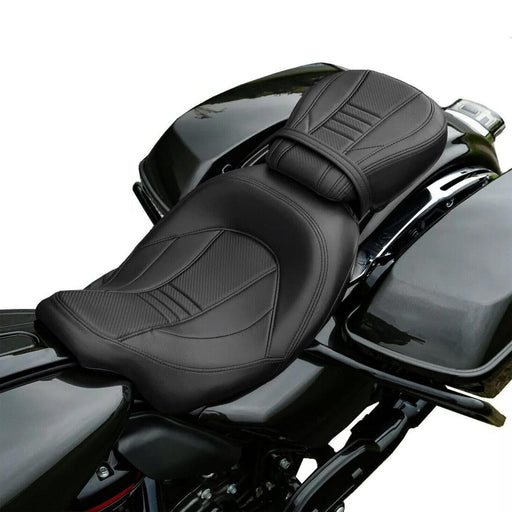 DURAFORCE Low-Profile Driver Passenger Seat Fit For Harley Touring Road Glide 2009-2023