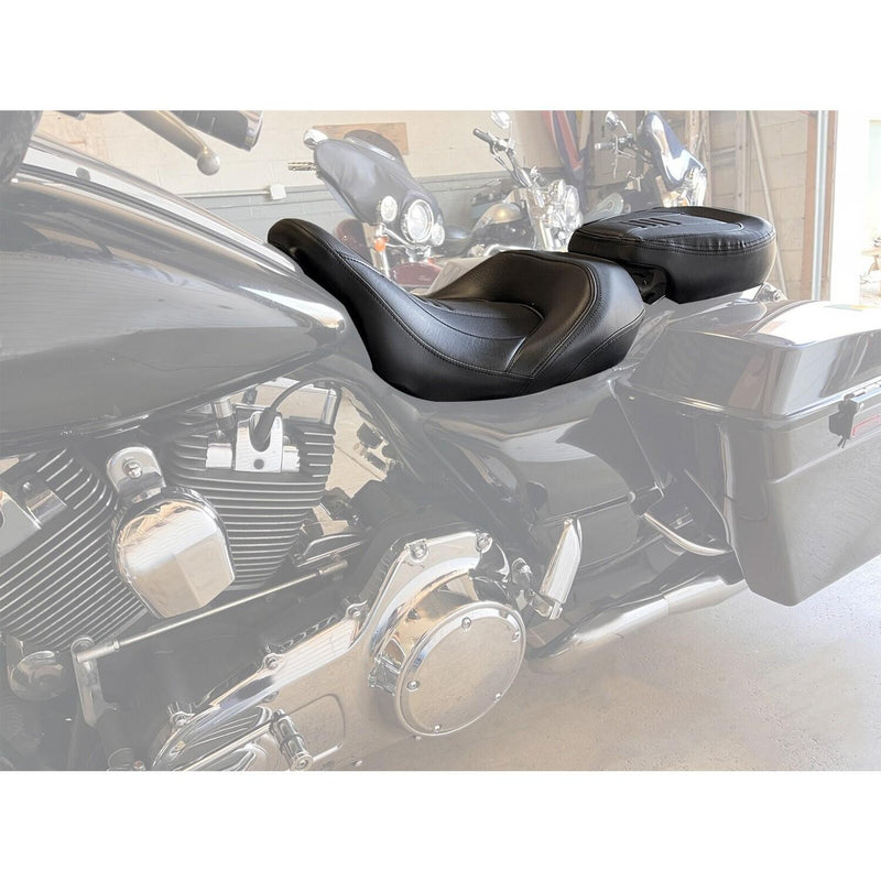 DURAFORCE Low-Profile Driver Passenger Seat Fit For Harley Touring Road Glide 2009-2023