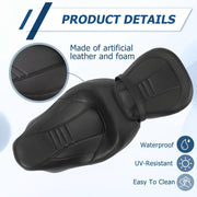 DURAFORCE Low-Profile Driver Passenger Seat Fit For Harley Touring Road Glide 2009-2023