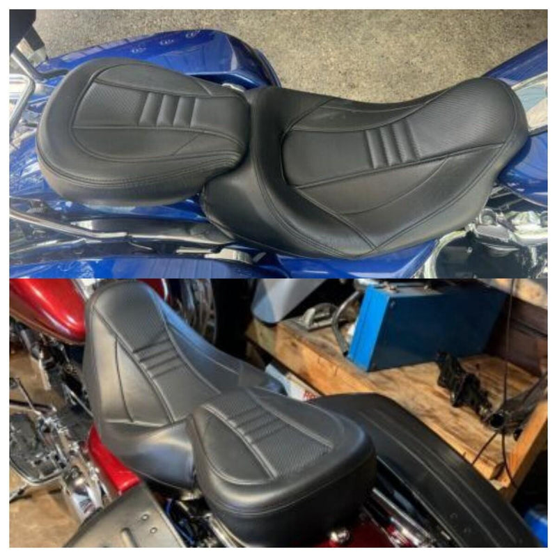 DURAFORCE Low-Profile Driver Passenger Seat Fit For Harley Touring Road Glide 2009-2023