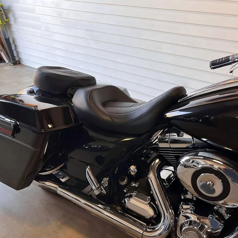 DURAFORCE Low-Profile Driver Passenger Seat Fit For Harley Touring Road Glide 2009-2023