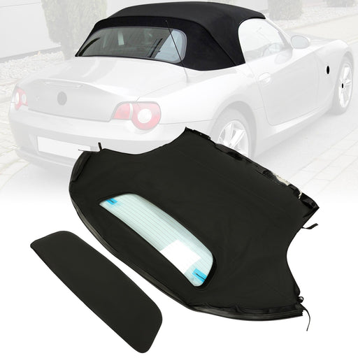 DURAFORCE For 2003-2008 BMW Z4 Convertible Coupe Soft Top with Heated Glass Window, Black