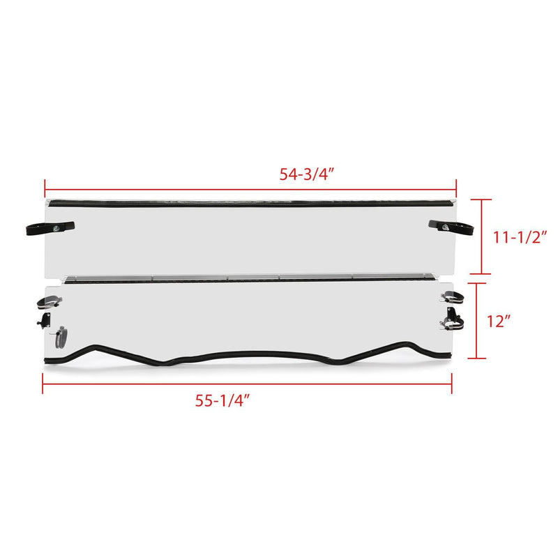 DURAFORCE Folding Front Windshield Clear For 2016+ Kawasaki Teryx 800/Teryx4 800 2016-2024