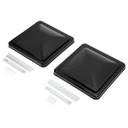 DURAFORCE 2PCS 14"X14" For RV Replacement Black Roof Vent Cover Camper Trailer Ventline